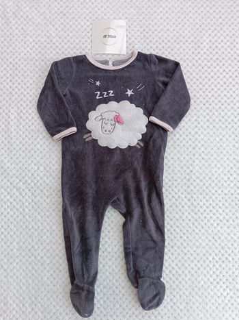 Pyjama 1 Pièce Du Pareil Au Même 18 Mois – Gris Pailleté