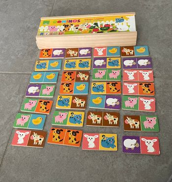 Dominos bois réversibles  Animaux/Légumes