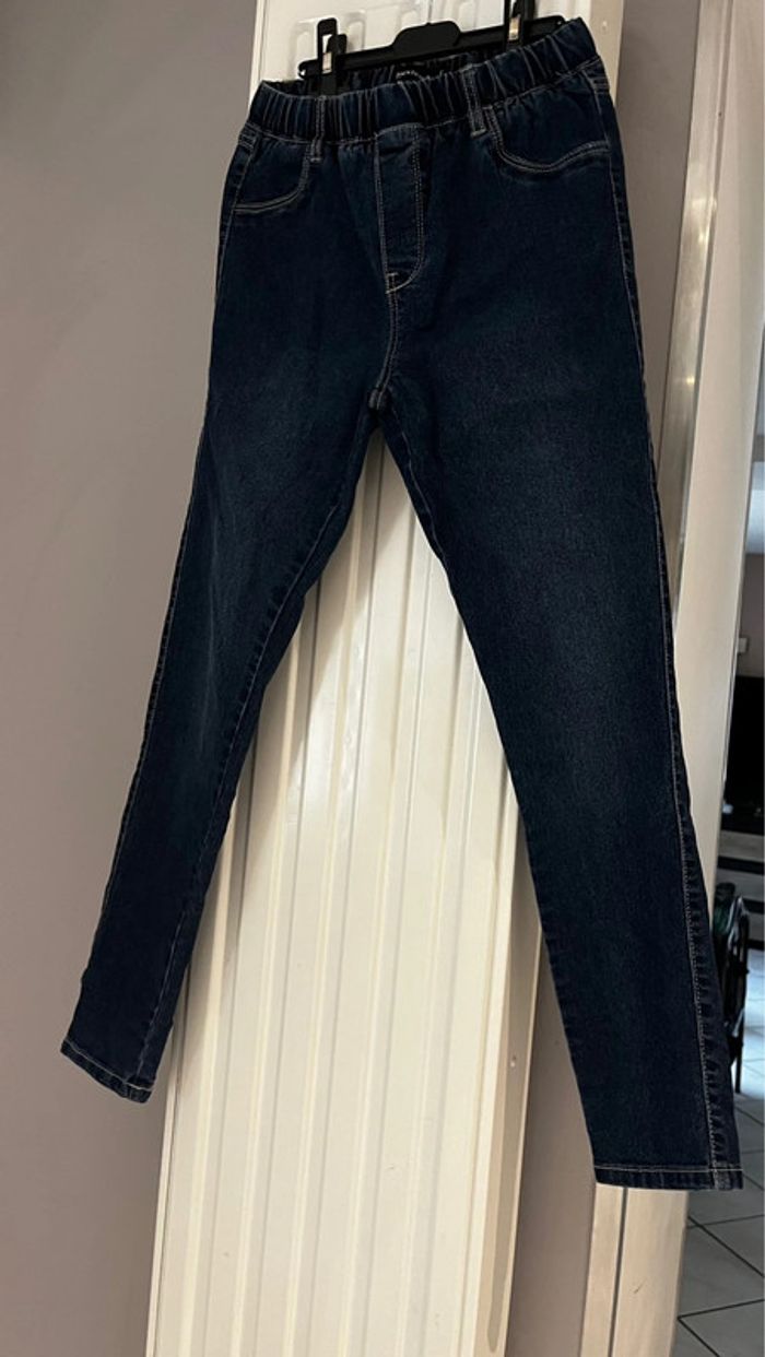 Jeans fille taille élastique jeeging - photo numéro 4