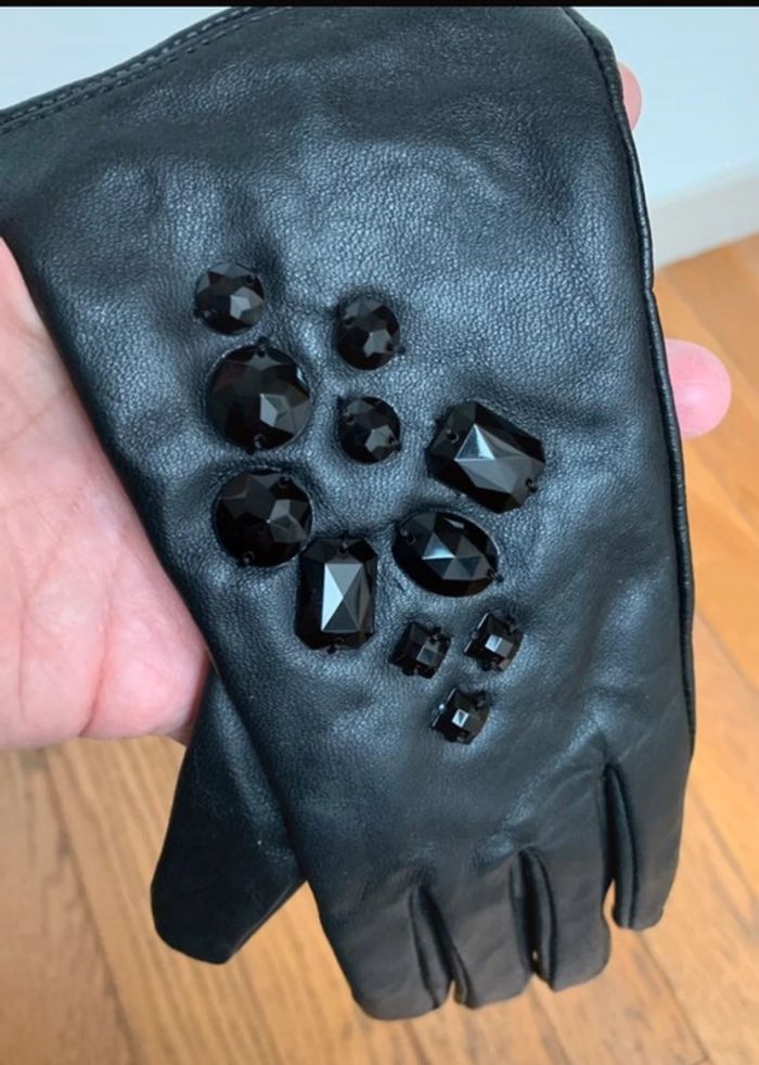 Gants cuir et strass Camaieu - photo numéro 2