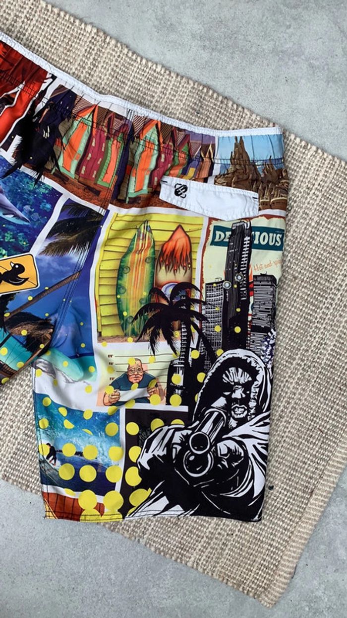 Short long de bain marque freegun taille XL modèle rare US faire offre - photo numéro 7