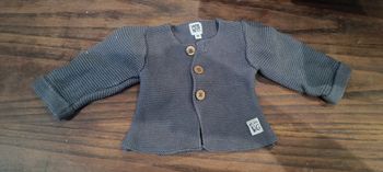 Gilet tricot gris 1 mois