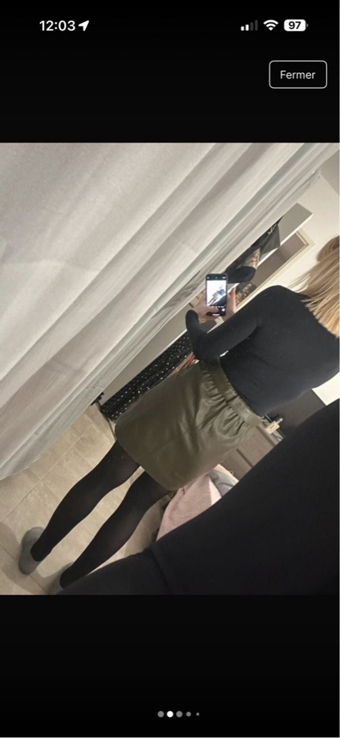 Jupe simili Kaki Kiabi - photo numéro 2