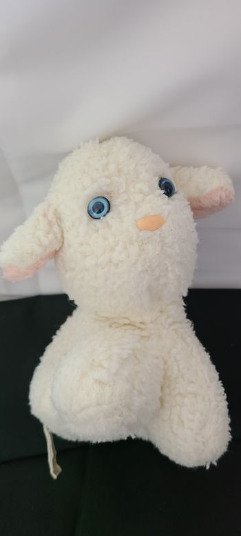 Ancienne peluche Vintage Mouton Agneau blanc 22 cm Bettella