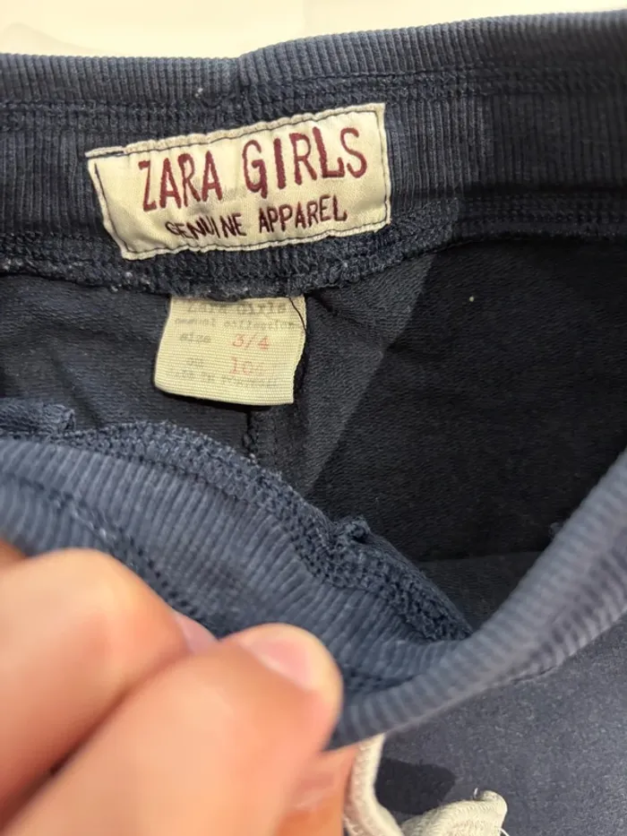 Pantalon training bleu marine Zara girls 3-4 ans > 104 cm - photo numéro 2