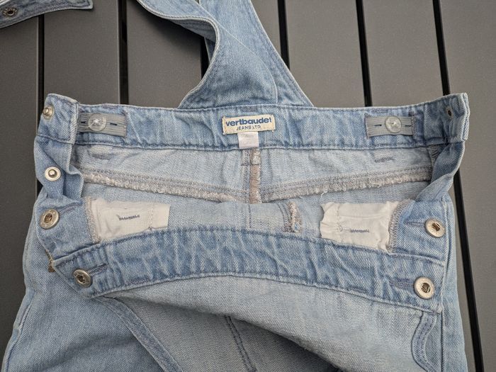 Salopette jean short été courte fille 5 ans - photo numéro 4