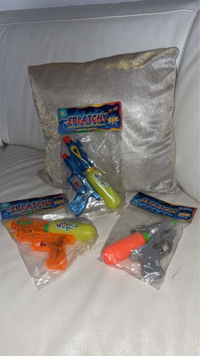 B&G International - Lot de 3 Pistolets à eau Splatchy Gun - Neuf - photo numéro 1