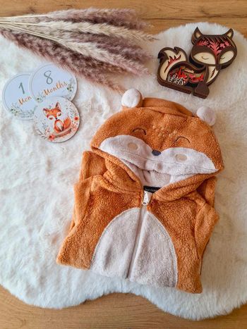 Combi pilou sur pyjama renard mixte 18 mois