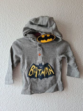 tee-shirt à capuche gris Batman