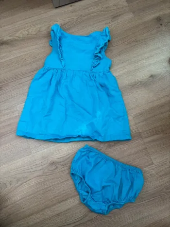 Ensemble robe et culotte bleu Kiabi