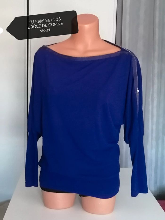 Pull fin violet TU pour un 36 et 38