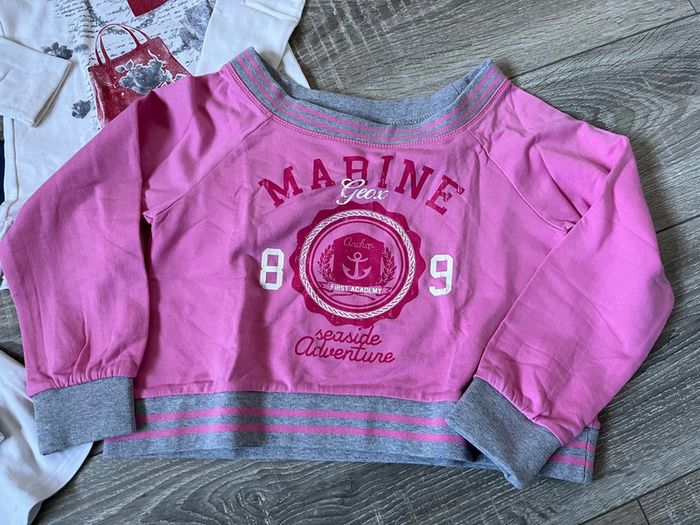 Lot t-shirt manches longues et sweat fille 6 ans - photo numéro 4