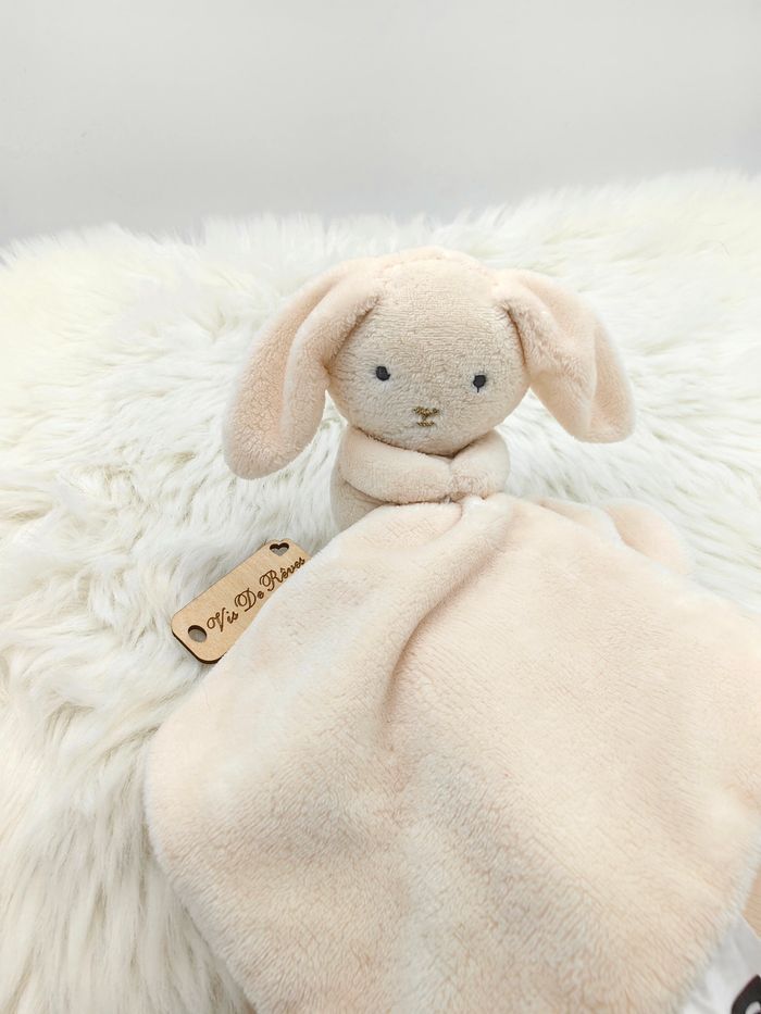 Doudou mouchoir Lapin Écru Maisons du Monde Valensole - photo numéro 3