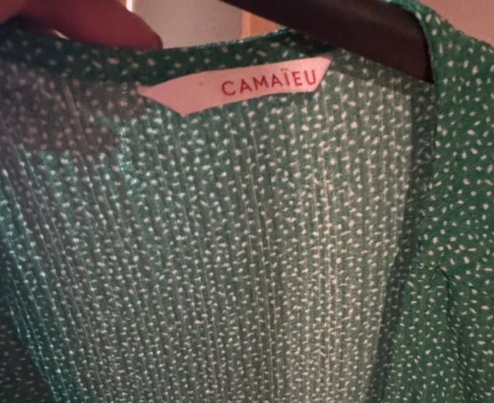 Robe verte fluide d'été Camaïeu 40 - photo numéro 5