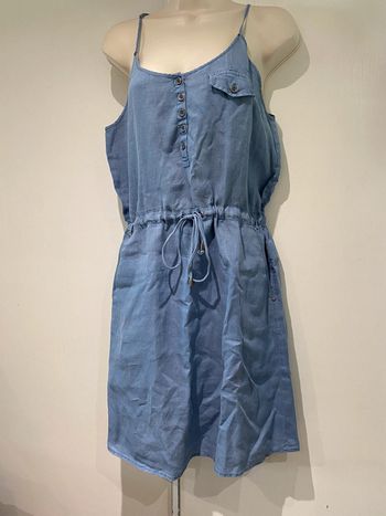 Robe été lin sud express, taille M/38 bleu gauloise