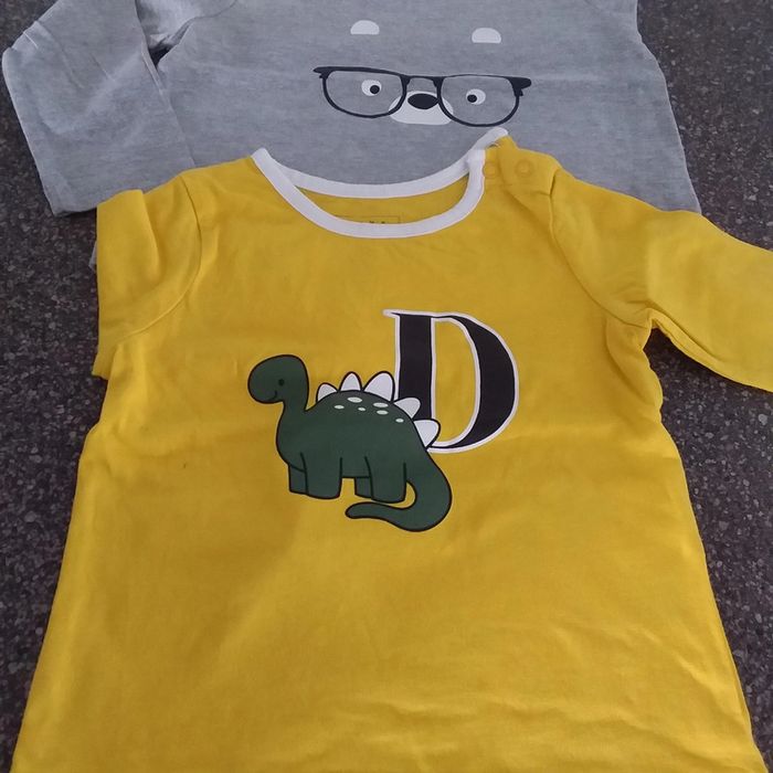 1 t shirt manches longues jaune - photo numéro 2