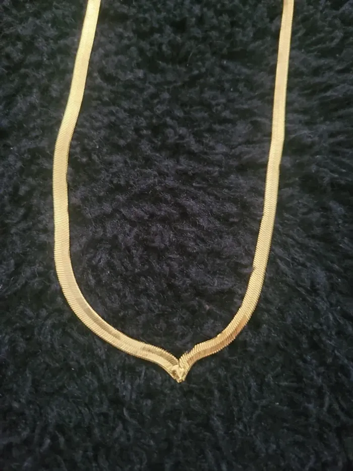 Collier en acier inoxydable doré - photo numéro 2