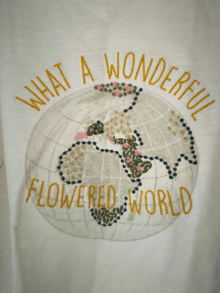 Tee shirt fille Okaïdi  wonderful world - photo numéro 3