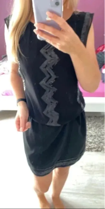 Robe noire sequins Promod