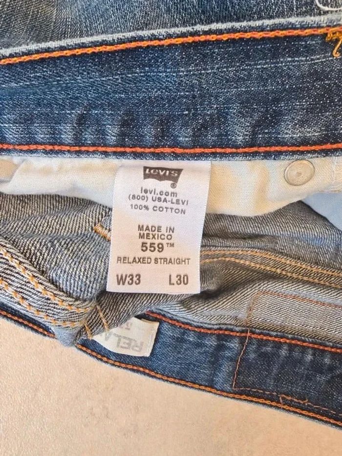 Jeans Levi's 559 W33 FR42 L30 coupe droite bleu Homme Men pan294b - photo numéro 7