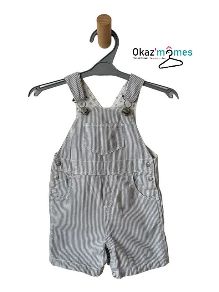 Salopette courte d’été rayée - Petit Bateau 6 mois (67cm)
