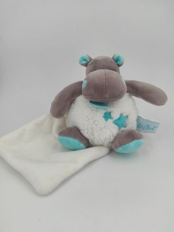 Doudou mouchoir hippopotame Bazile BN0361 Baby Nat'