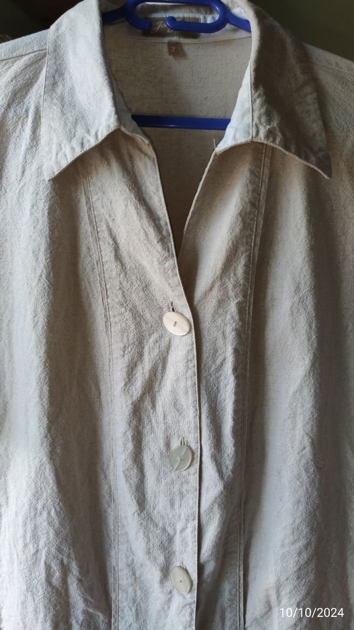 Chemise beige lin & coton JAC-JAC T48 - photo numéro 7