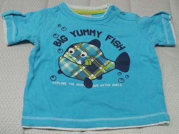 T-shirt MC bleu Baby club 6M