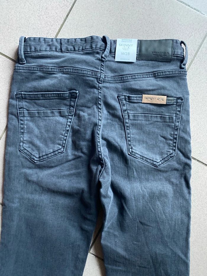Jean gris anthracite de marque Springfield taille W. 28 soit 38 couple, Skinny neuf. - photo numéro 7