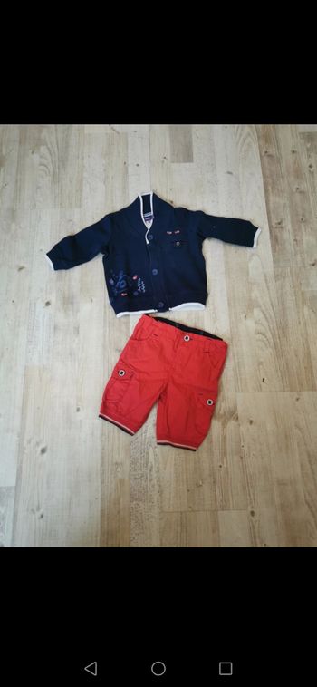 Gilet+short Sergent Major 6 mois