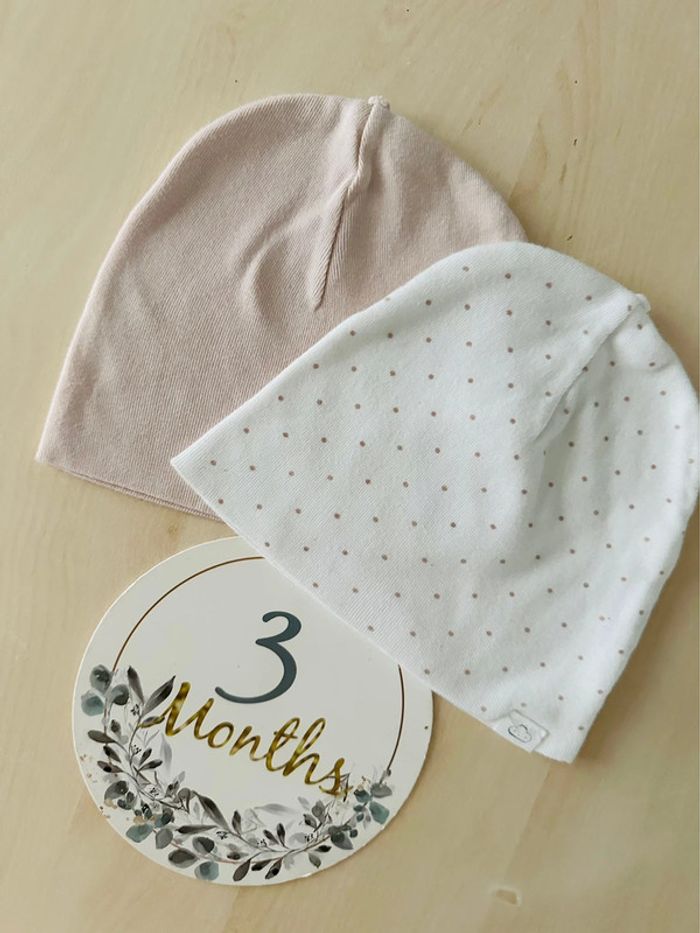Lot de 2 bonnets fille h&m 62 cm - photo numéro 2