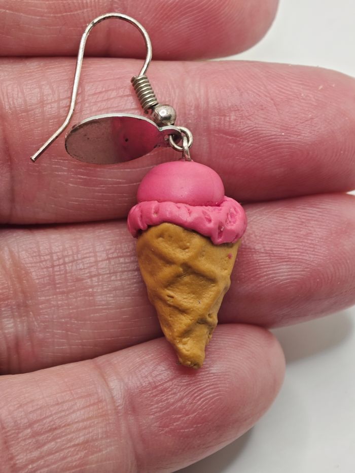 Boucles d'oreilles cornet de glace - photo numéro 5