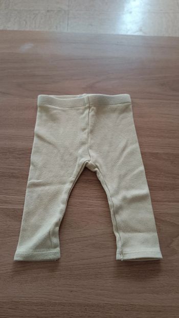 Legging côtelé jaune