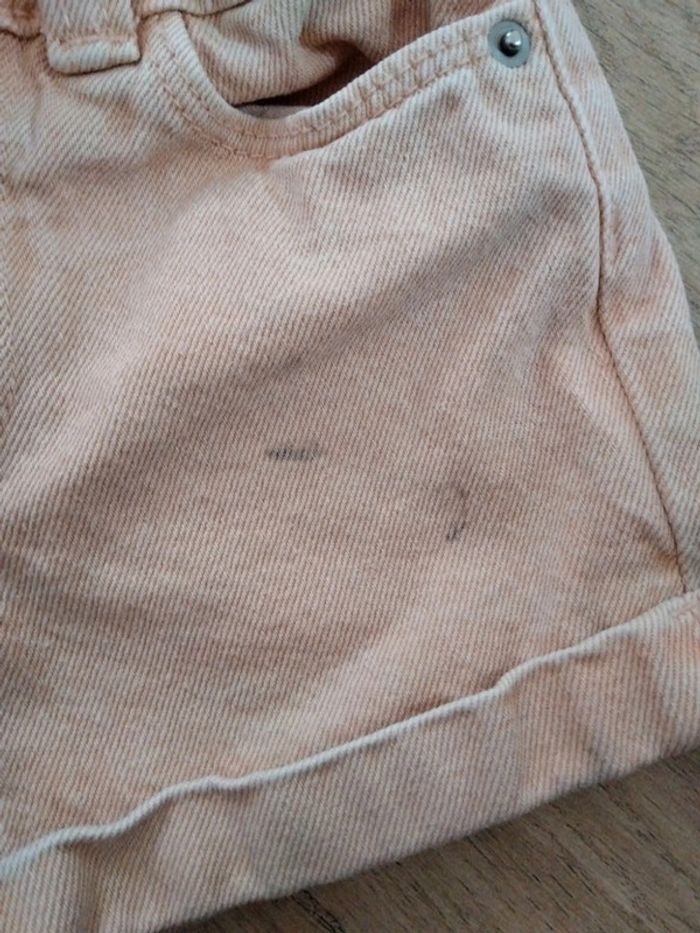 Short en jean couleur orange pâle - photo numéro 3