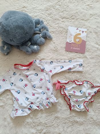 Ensemble maillot de bain et tee shirt uv 6 mois obaibi