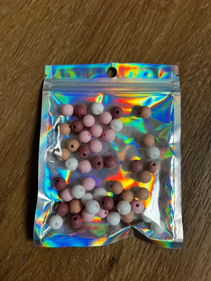 50 perles en silicones 9mm
