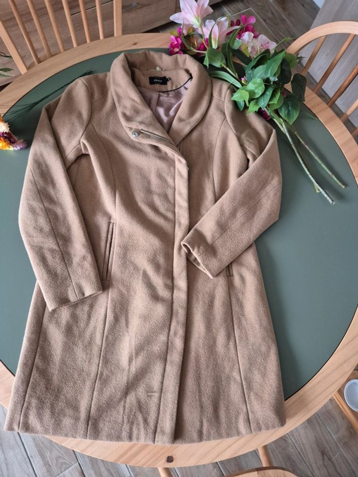 Manteau marron clair only taille M - photo numéro 3