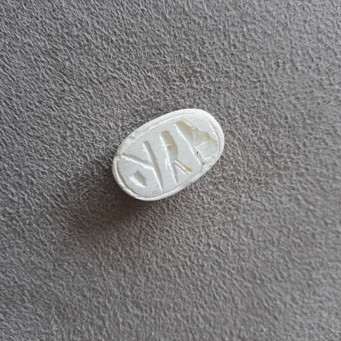 Faby27800 Scarabée Egyptien en céramique bleu et blanc - photo numéro 3