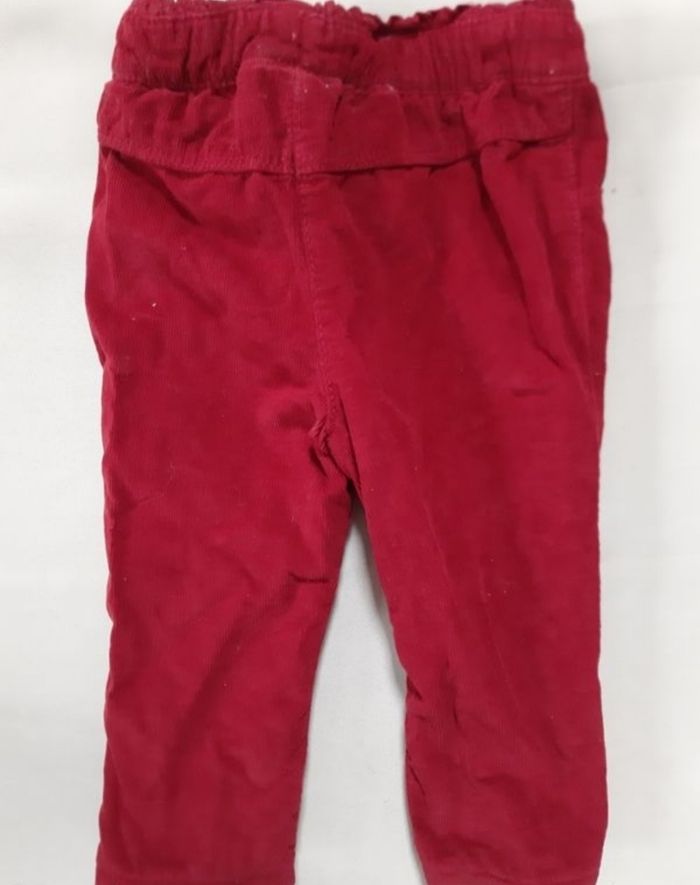 Pantalon en velours fille rouge bordeaux - Tape à l'Œil - 9 mois - photo numéro 4