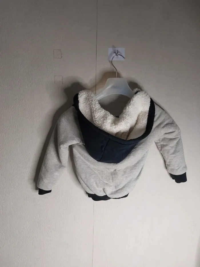 Veste de jogging avec fermeture gris et noir "lupilu" - photo numéro 4