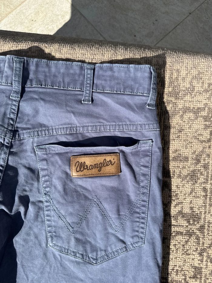 Pantalon Wrangler TEXAS bleu/gris - Taille W34 L32 - Coupe droite homme - photo numéro 10
