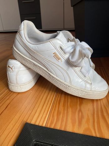 Basket puma blanches vernis