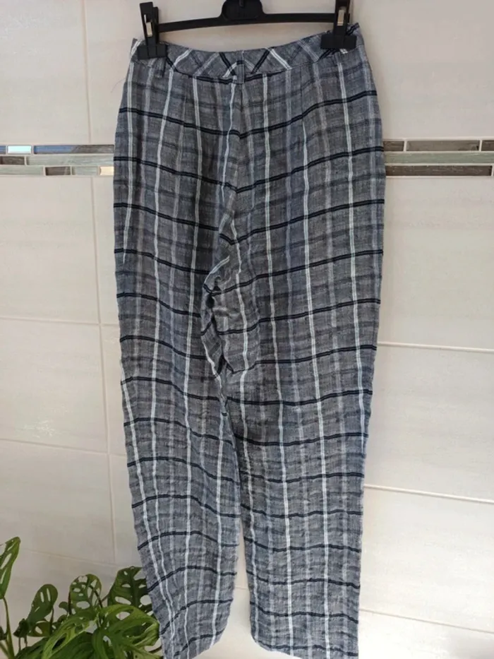 Pantalon Teenflo vintage neuf, jamais porté, taille haute, 70% lin, 30% viscose. - photo numéro 4