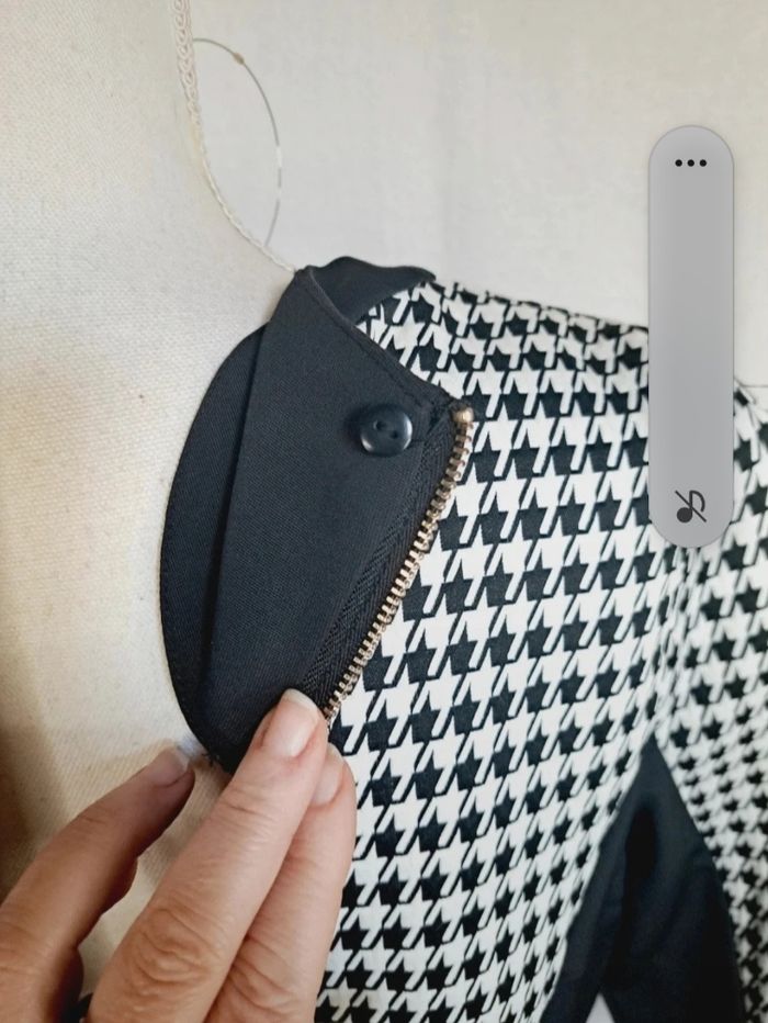 Robe H&M taille 46 pied de poule et noir - photo numéro 7