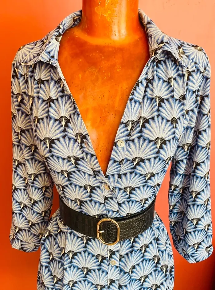 Élégante robe chemise colorée - photo numéro 3