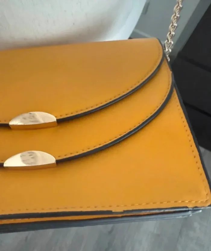 Sac à main bandoulière jaune H&M - photo numéro 6