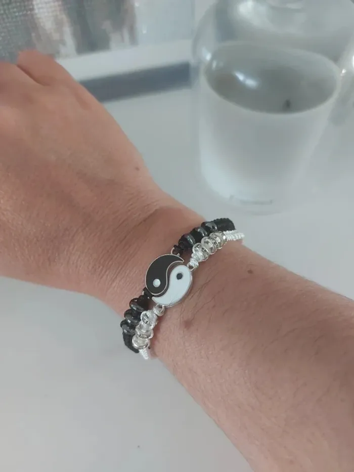Duo bracelets yin et yang - photo numéro 3