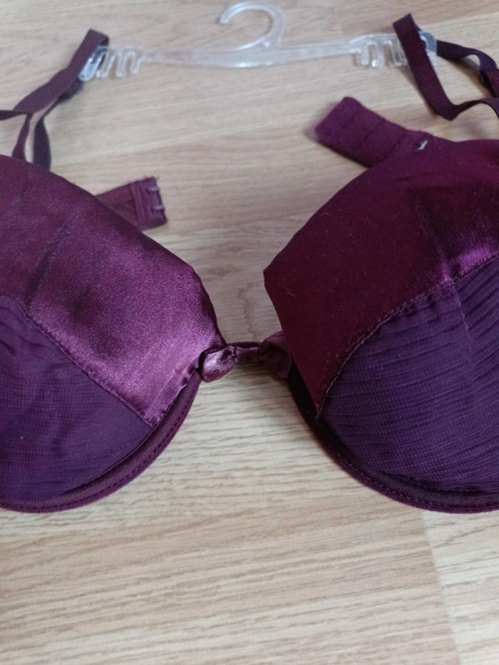 Soutien-gorge bordeaux " Variance" 90C - photo numéro 7