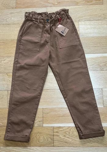 Pantalon paper bag large boyfriends Johanna – Marron – Taille S – Neuf avec étiquette 🍂