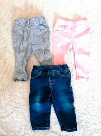 Lot de 3 pantalons et jegging 12 mois fille